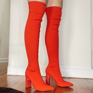 ZARA Over the Knee Knit Boots